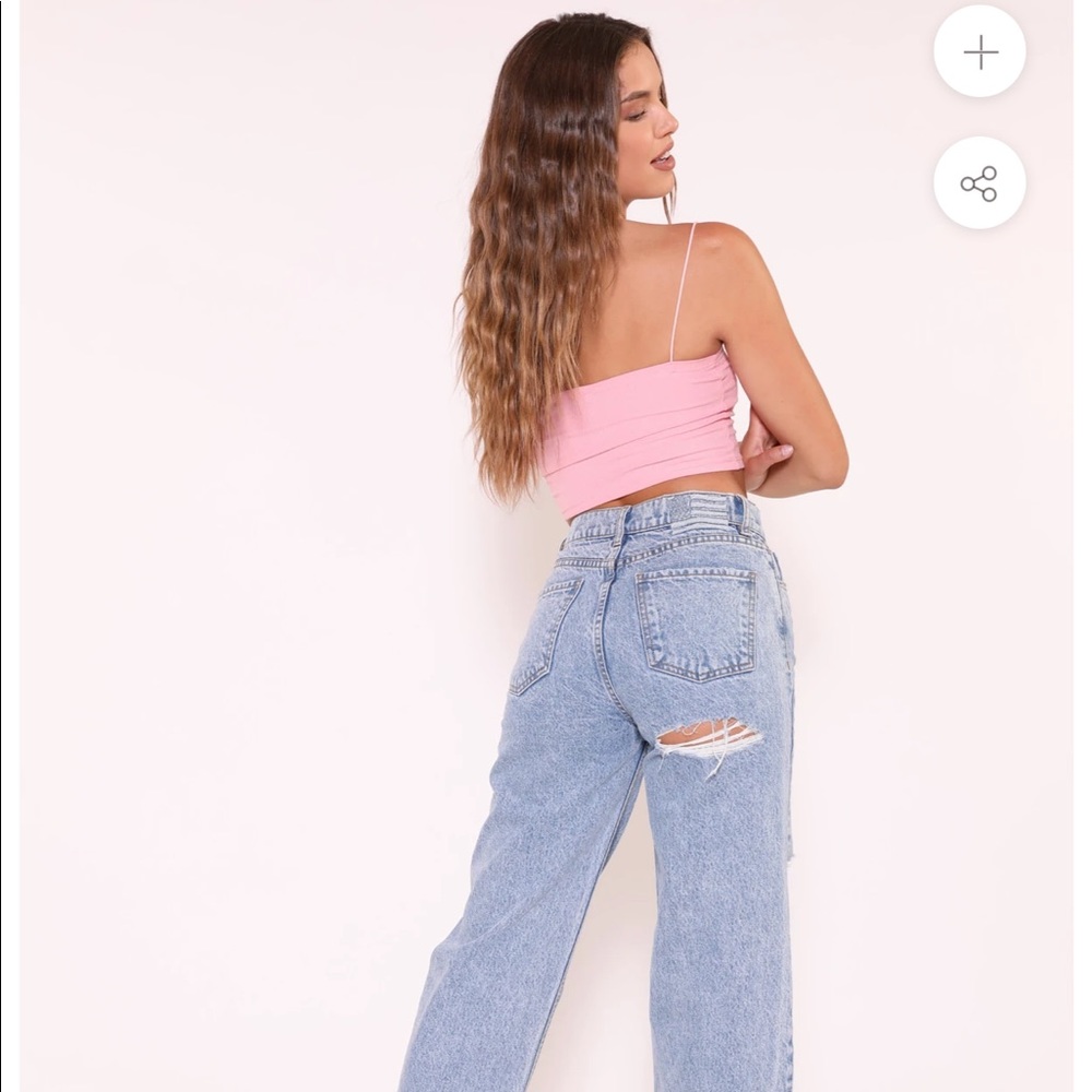 Revice Split Hem NWT Ripped Mom Jeans